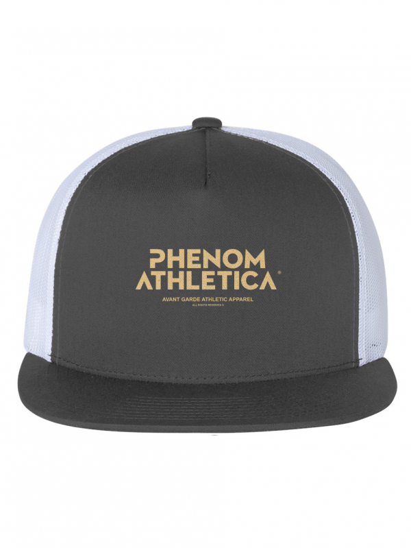 Phenom Athletica® White Mesh Five-Panel Trucker Ca